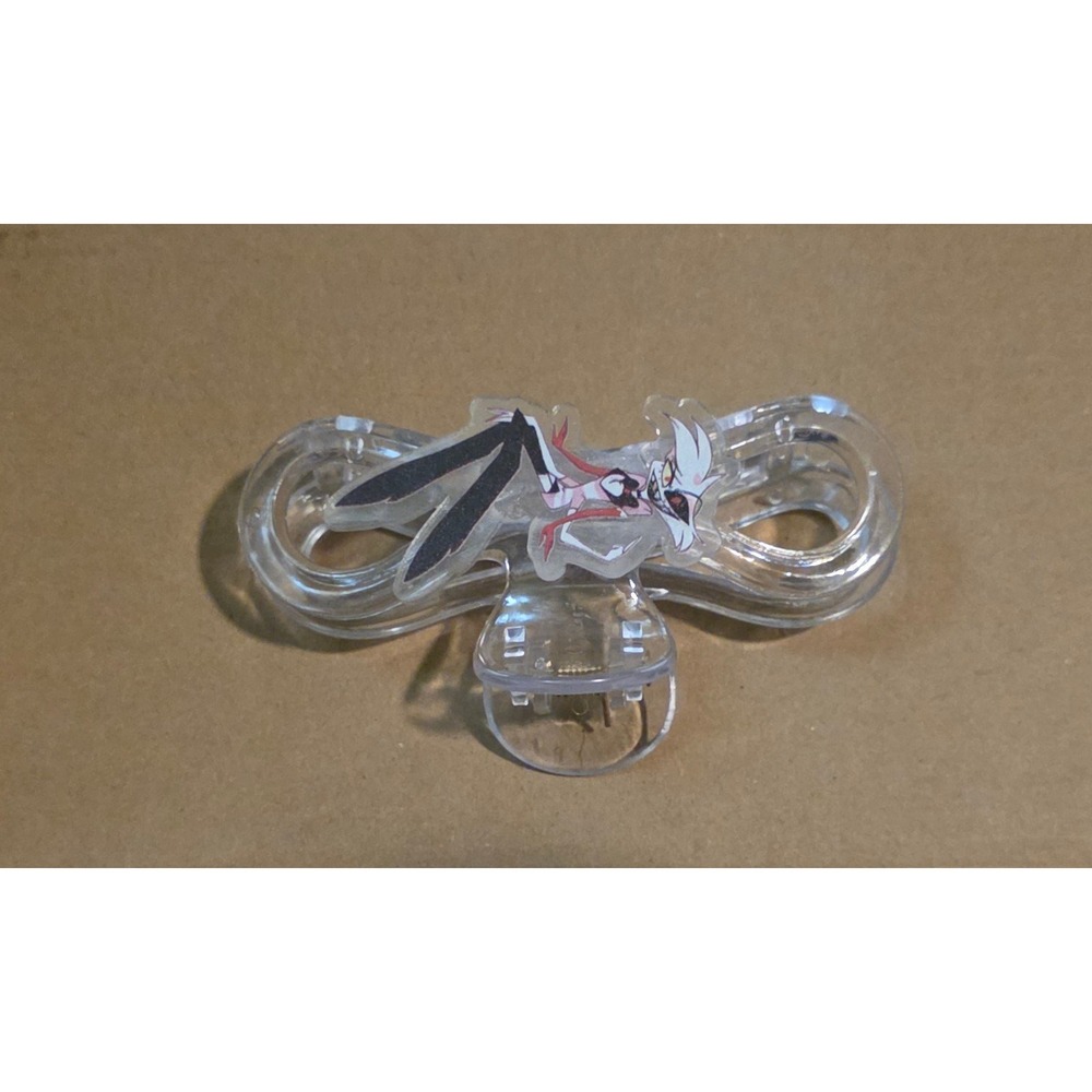 Angel Dust Hair Claw Clip Hazbin Hotel Fan Made New - Picture 9 of 11